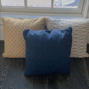 Custom Bassett pillow trio